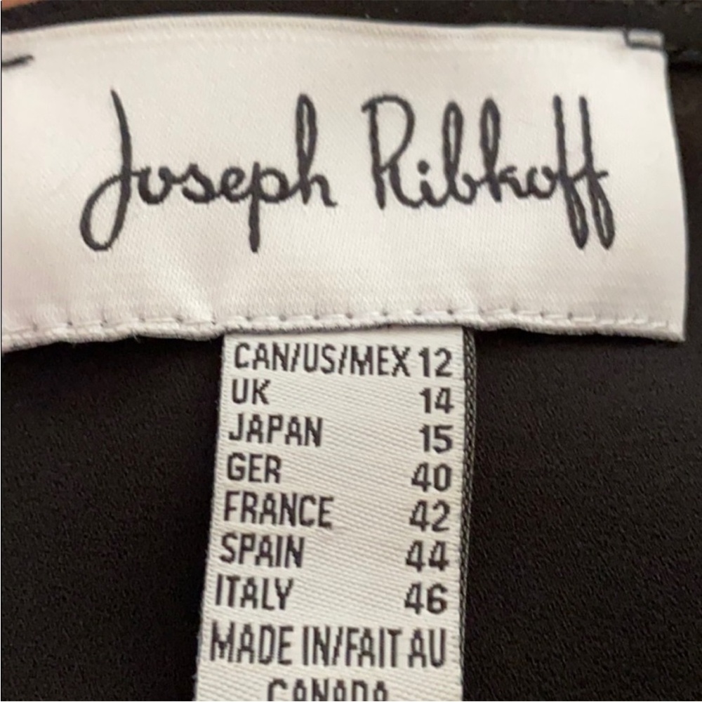 Joseph Ribkoff Black and White flutter sleeve top sz 12 - Picture 4 of 6